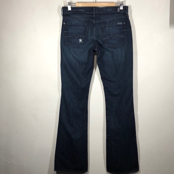 7 for all Mankind bootcut distressed jeans size 28 - Picture 4 of 13